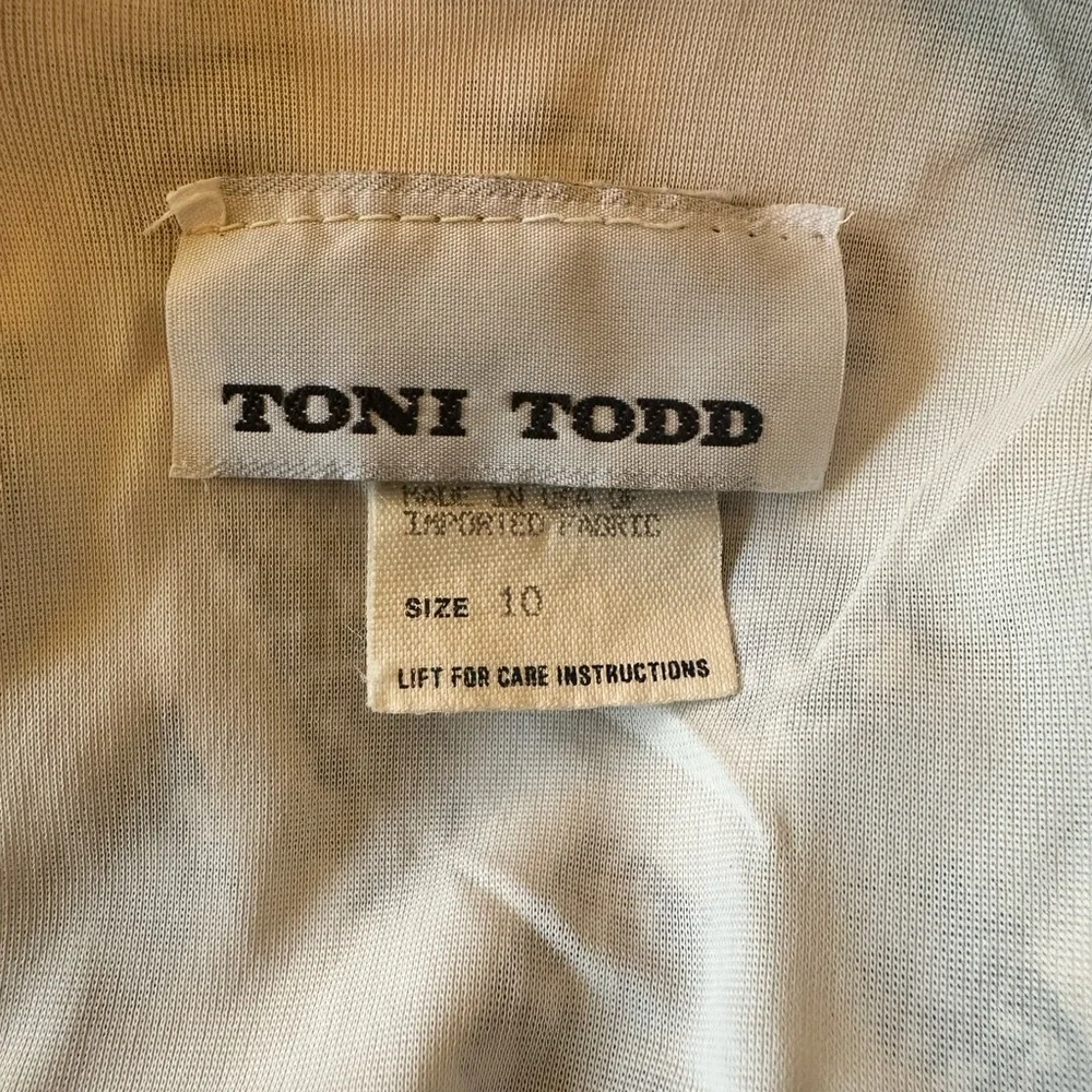 1980s vintage Toni Todd navy and white secretary dress size 10.